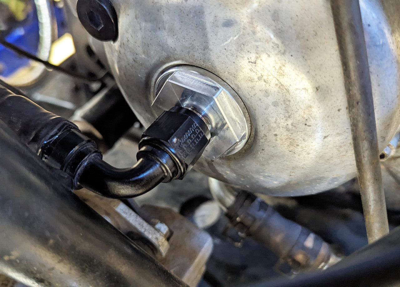 YXZ Stator Cover with -8AN Male Fitting