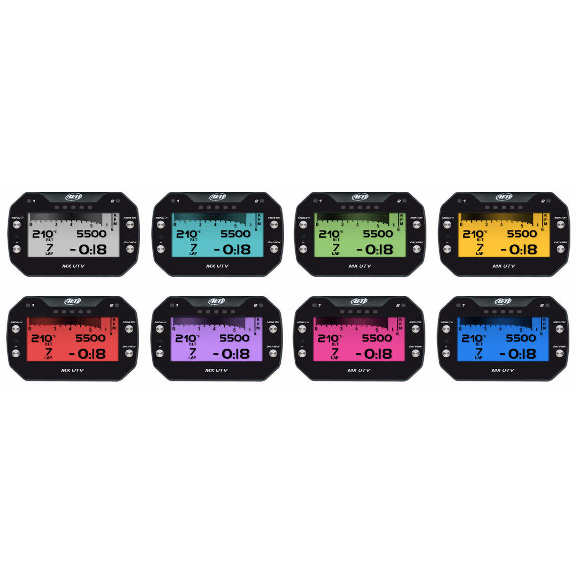 The wide LCD display has a freely configurable RGB backlight, which gives you the possibility to choose among eight different colours, and a light sensor that automatically switches on the backlight with low light conditions.
