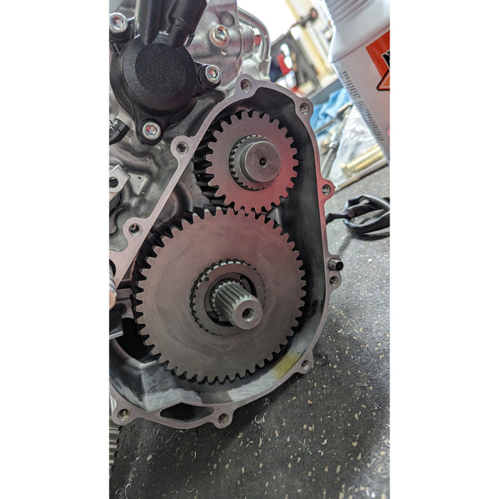 YXZ Gear kit changes factory middle gear ratio from 2.25 to 1.88 for improved gearing across all six speeds.