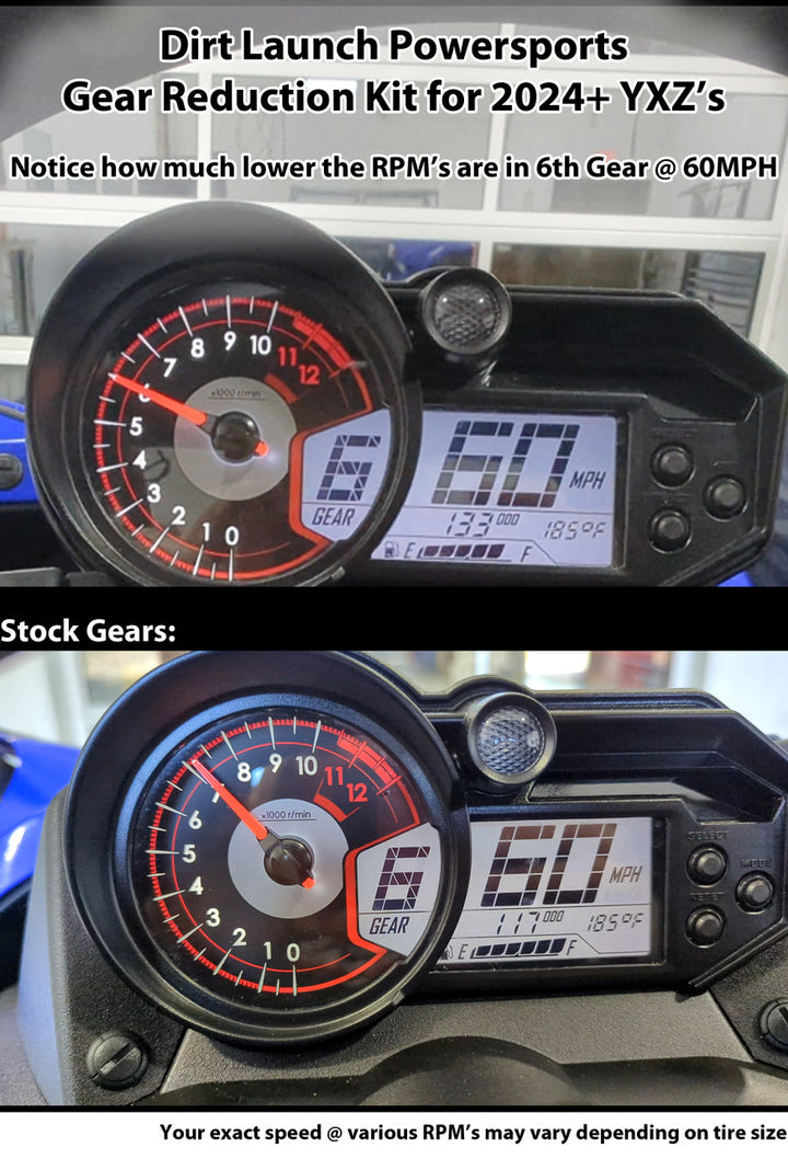 2024+ YXZ Improved Gear Kit - Lower RPM's at Every Speed