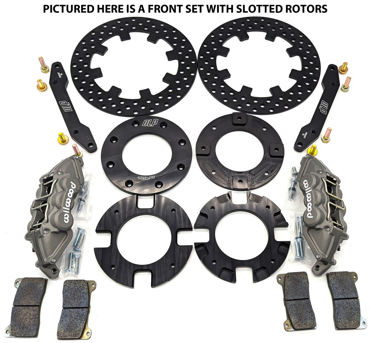 Front Set of Wilwood YXZ Brakes with Slotted Rotors