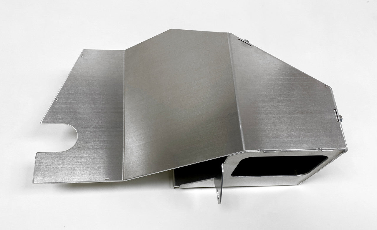 Top view of air intake shield