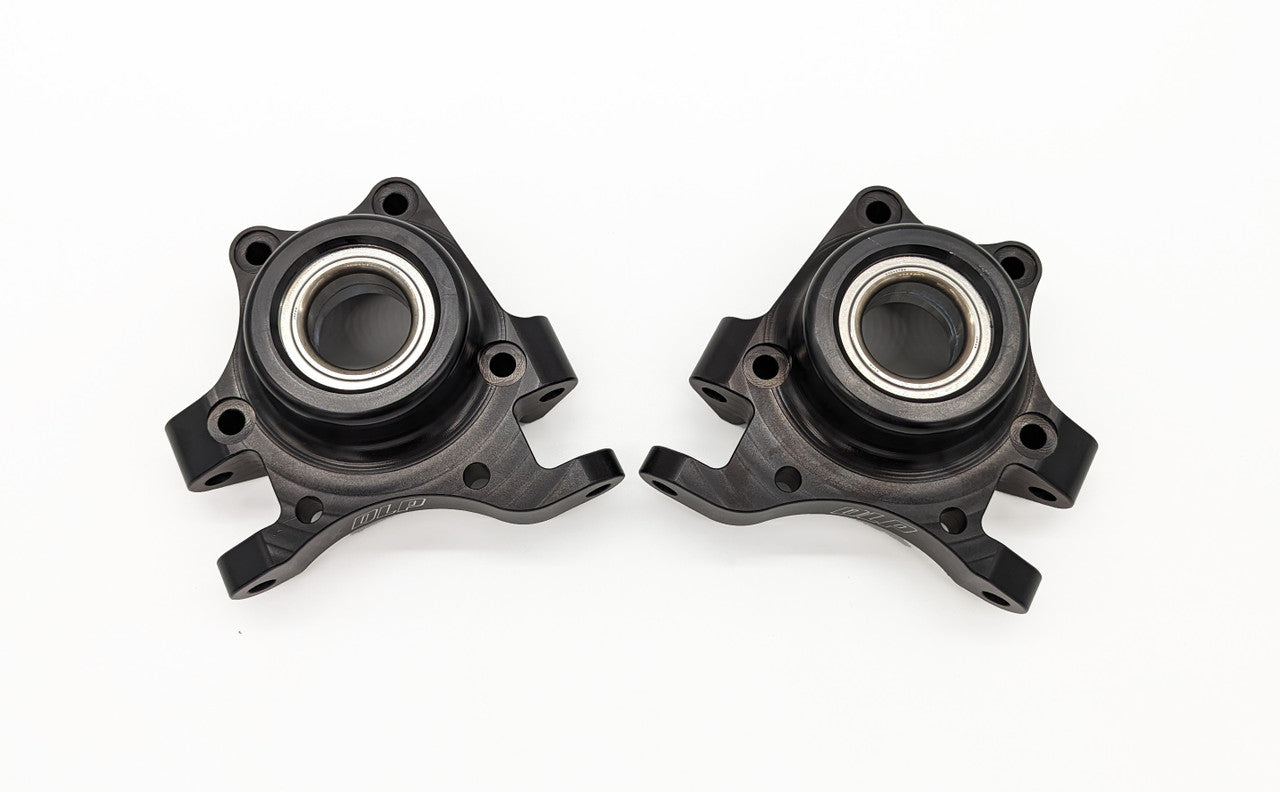 Billet aluminum rear bearing carrier for Polaris RZR XP 1000 machined in-house for strength and durability.