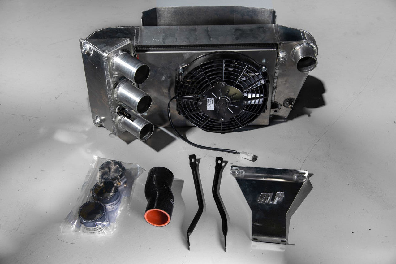 Air to air intercooler upgrade replacing GYTR water to air system to reduce intake temperatures and maintain power on Yamaha YXZ.