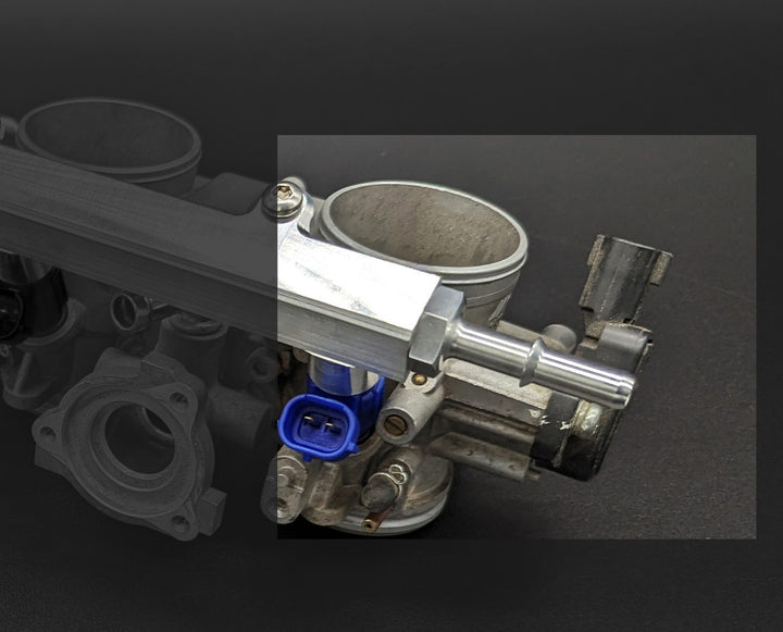 Fuel Rail Male Adapter - 5/16 quick connect to -6AN ORB Male