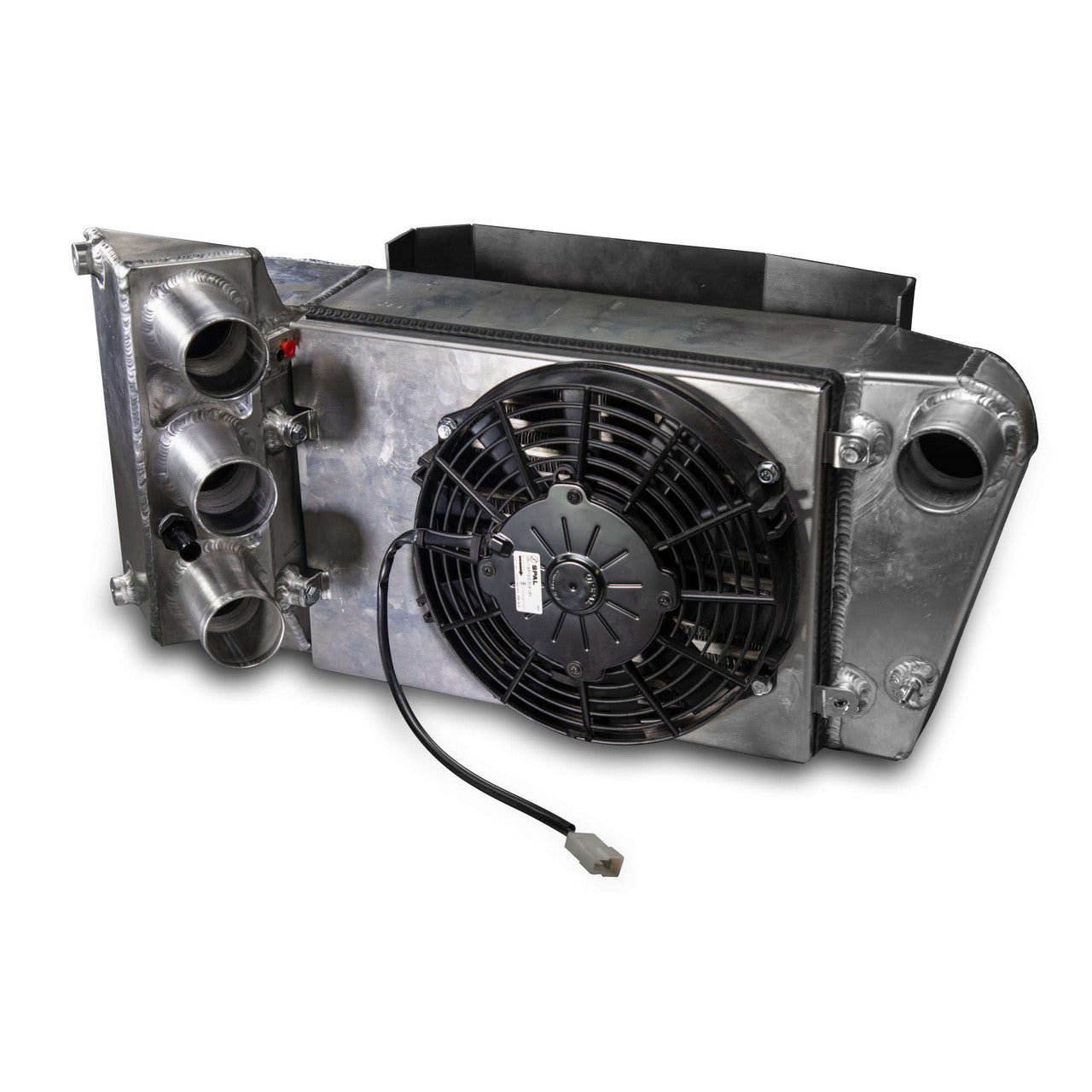 SPAL intercooler fan and shroud assembly for Yamaha YXZ cooling system